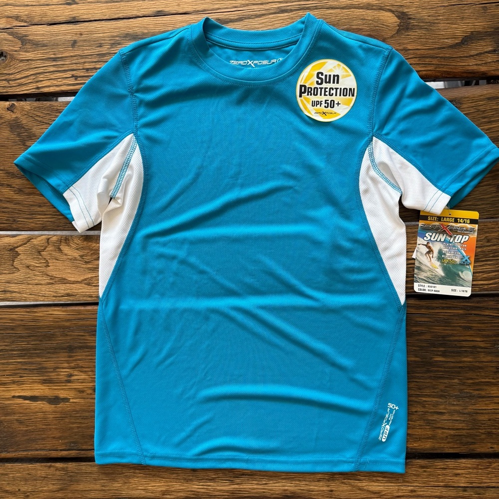 Zero Xposur Deep Aqua Surf Rash Guard Shirt
